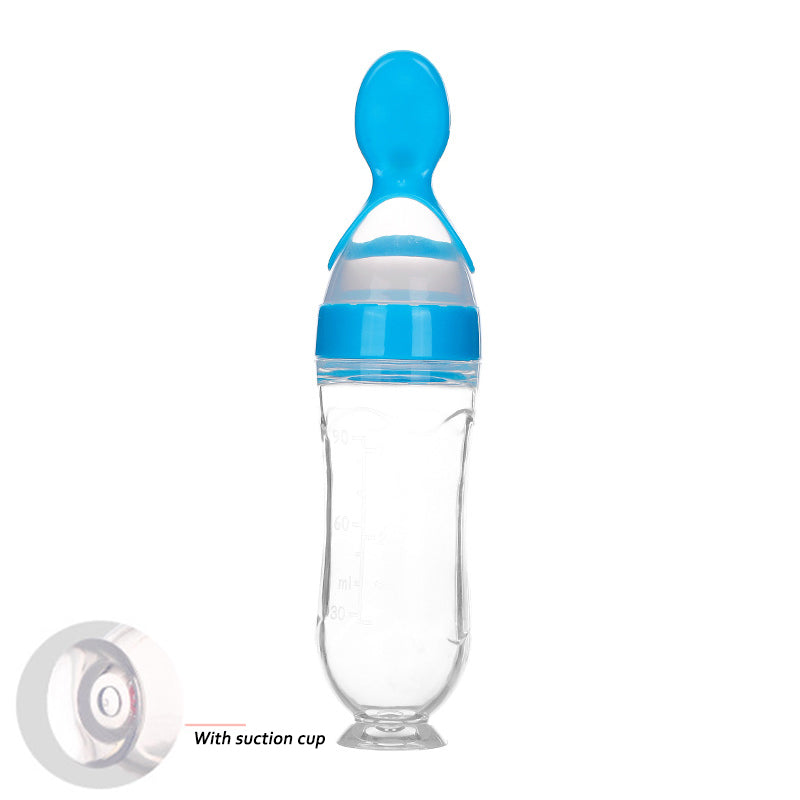 First Bite - Biberon Dosatore con Cucchiaio in Silicone per Omogeneizzati