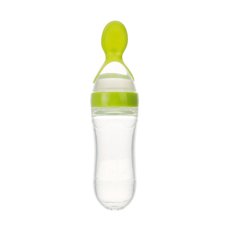 First Bite - Biberon Dosatore con Cucchiaio in Silicone per Omogeneizzati