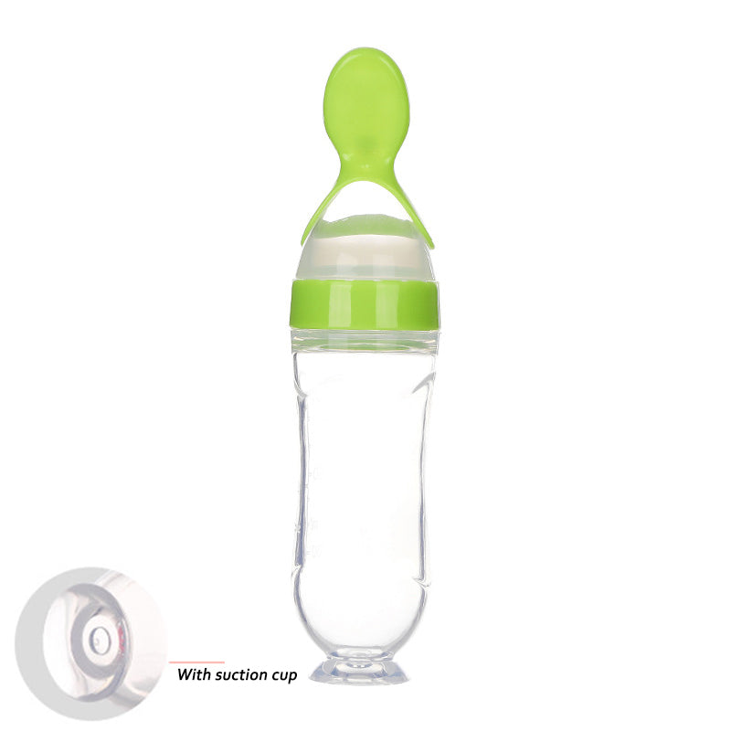 First Bite - Biberon Dosatore con Cucchiaio in Silicone per Omogeneizzati