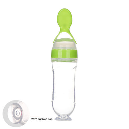 First Bite - Biberon Dosatore con Cucchiaio in Silicone per Omogeneizzati