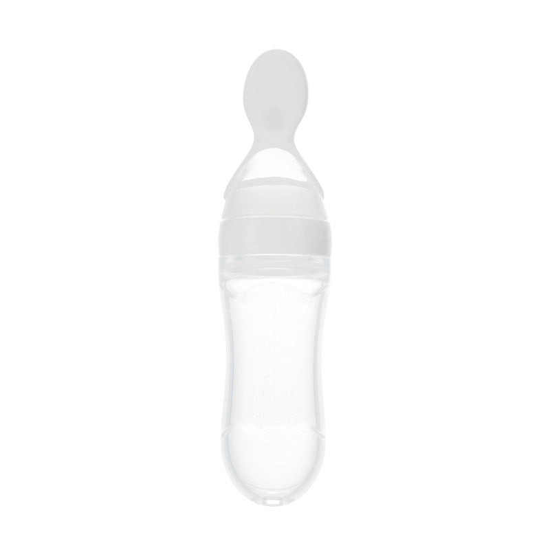 First Bite - Biberon Dosatore con Cucchiaio in Silicone per Omogeneizzati