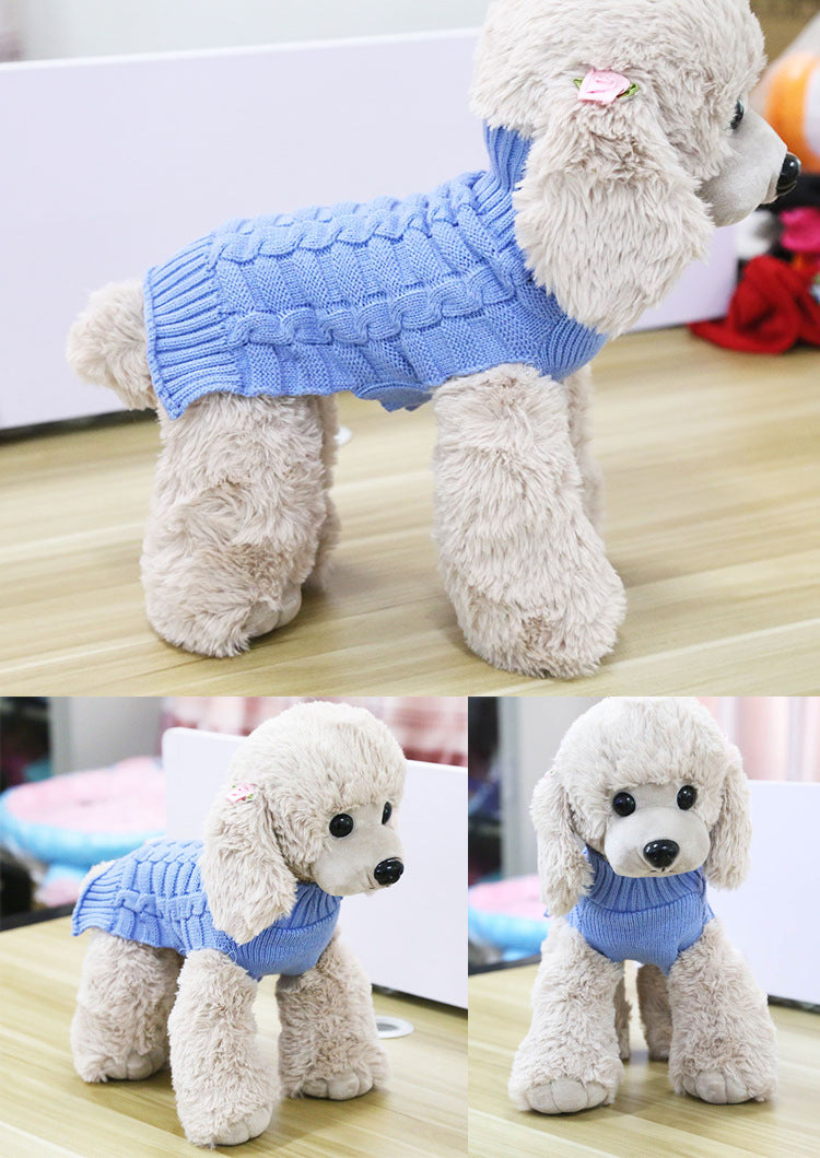 Maglione Intrecciato in Finto Cashmere