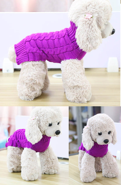 Maglione Intrecciato in Finto Cashmere