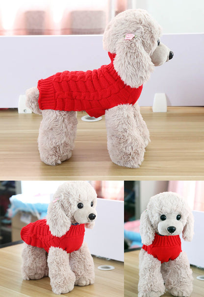 Maglione Intrecciato in Finto Cashmere