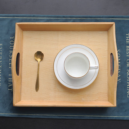 Retro Bamboo Tray – Vassoio Rettangolare in Legno e Bambù