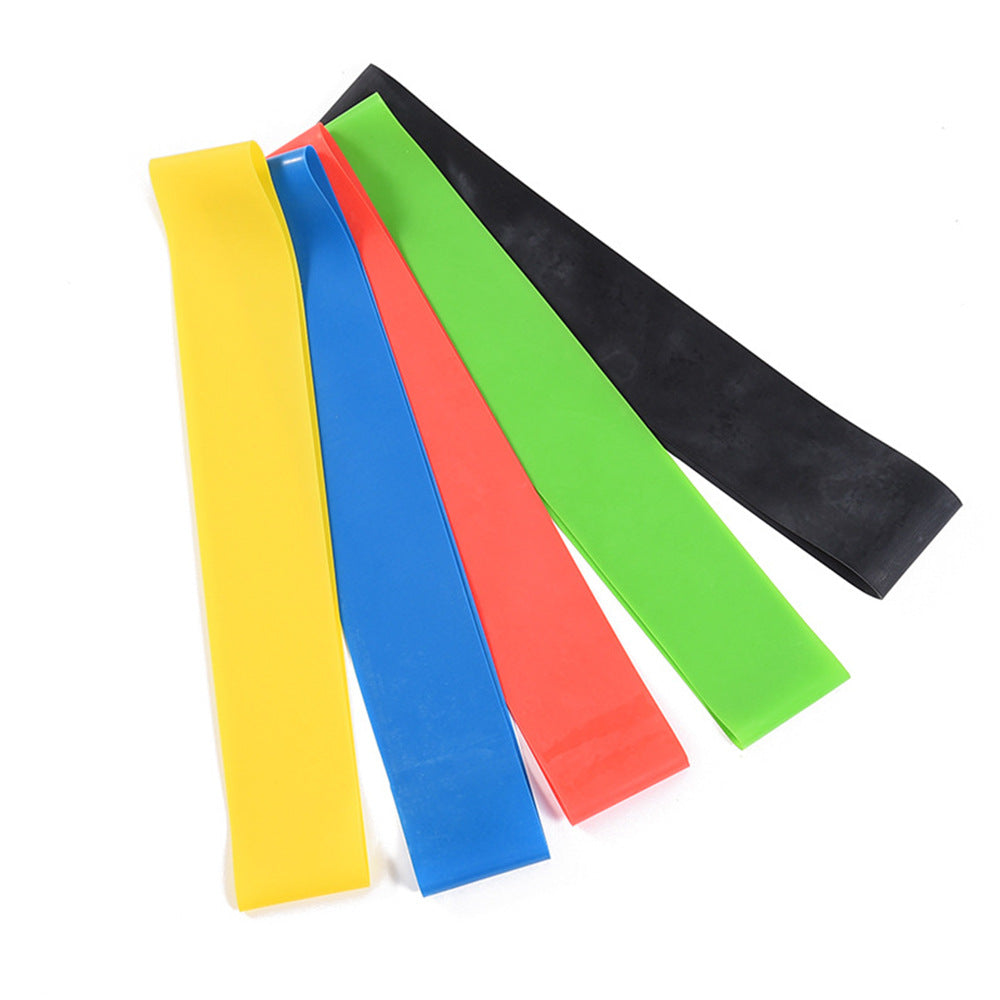 Rainbow Bands – Set 5 Fasce Elastiche Yoga a Resistenza Graduata