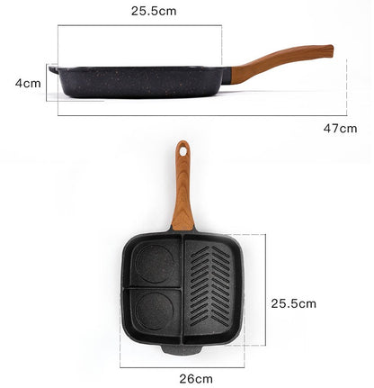 Maifan Stone Steak Pan – Padella Professionale Antiaderente per Bistecche e Uova