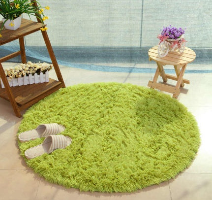 Faux Fur Long Shag Rug – Tappeto Rotondo a Pelo Lungo in Pelliccia Sintetica