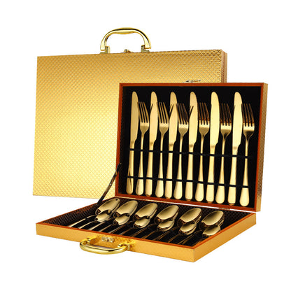 Nile Royal Gold - Set Posate 24 Pezzi con Valigetta Luxury