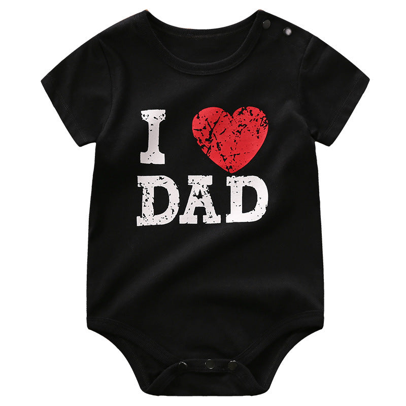 Mummy & Daddy – Body Triangolare I Love Mom/Dad (1-3 mesi, 6-9 mesi, 9-12 mesi, 12-18 mesi)