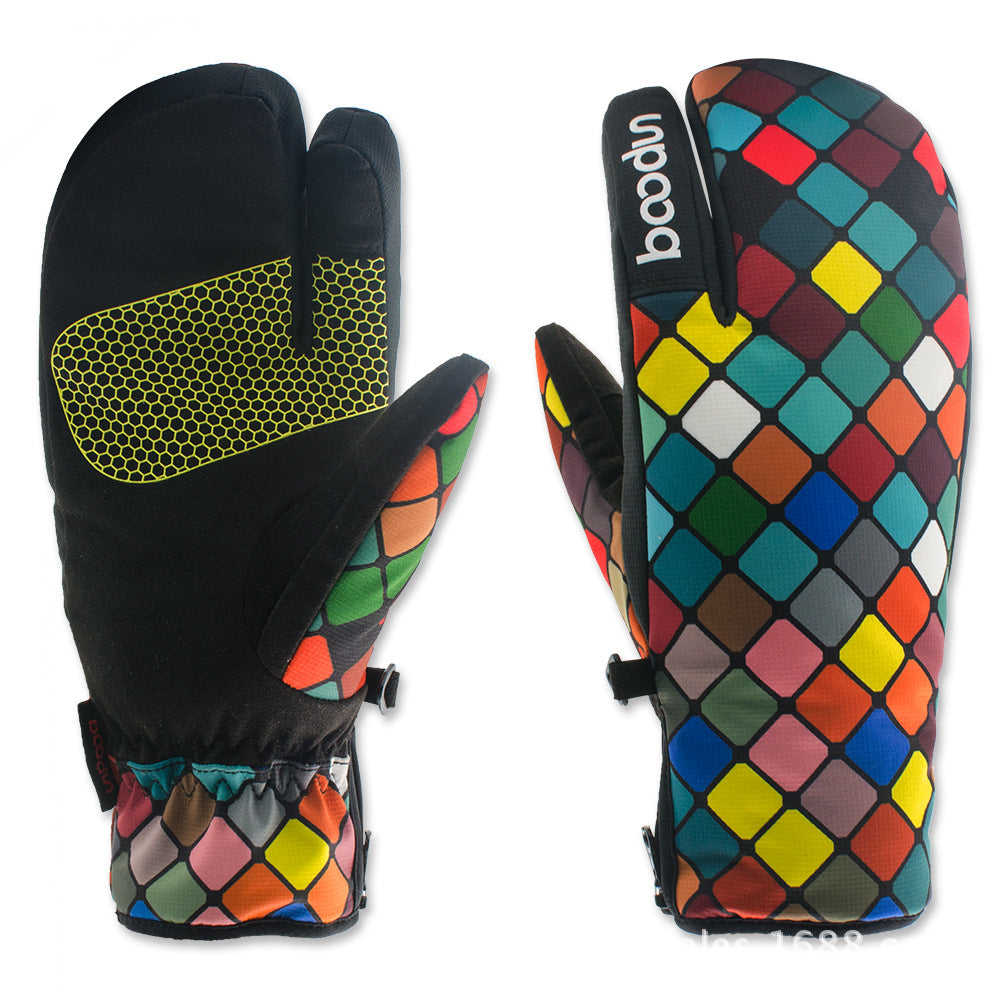 Trident Grip – Guanti da Sci a Tre Dita (Moffole Tecniche) (S-L)