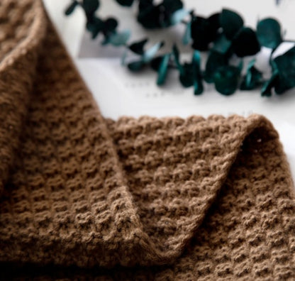Coperta Nordica a Maglia con Frange