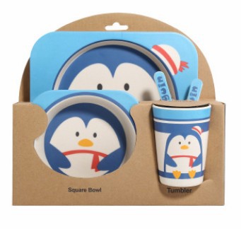 Eco-Bambù Kids Set – Set pappa 5 pezzi in fibra di bambù