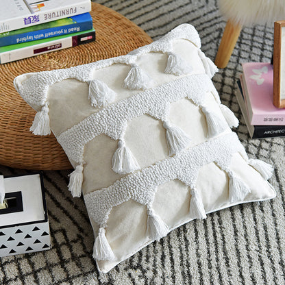 Cuscino Boho-Chic Nordic Tufted con Nappine