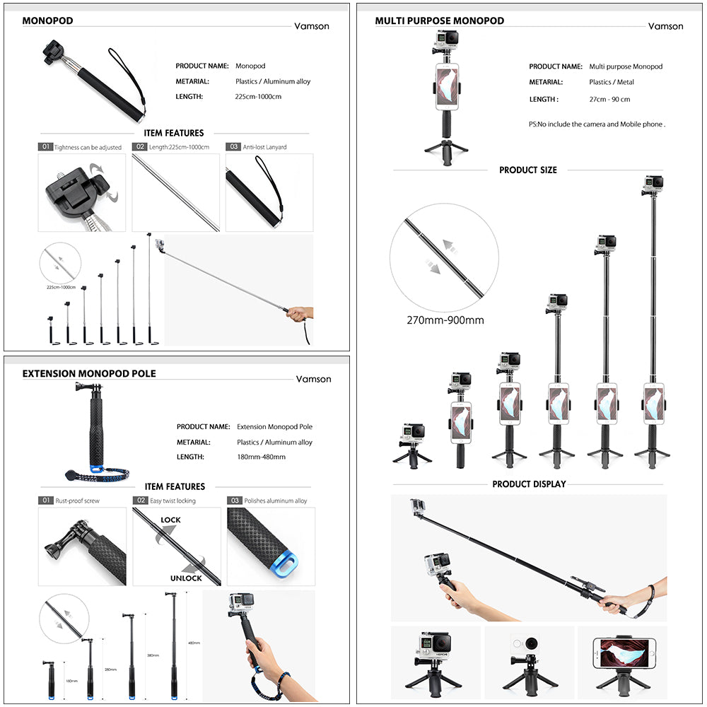 Action-Cam Essential Kit: Set Accessori Multi-Uso