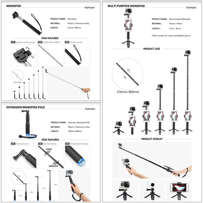 Action-Cam Essential Kit: Set Accessori Multi-Uso