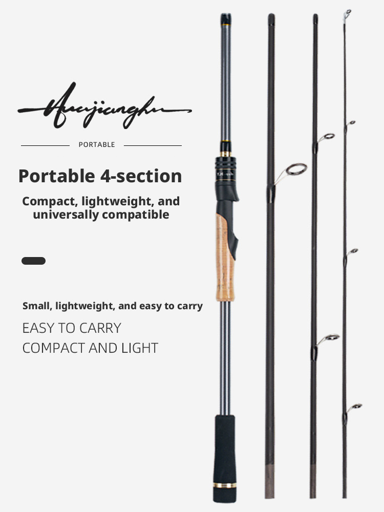 Canna da Pesca Yu Ming Bu Black Eagle Spinning/Casting 1.98m, 2.10m