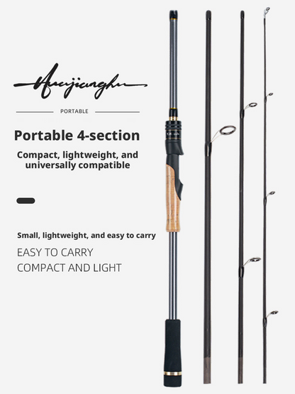 Canna da Pesca Yu Ming Bu Black Eagle Spinning/Casting 1.98m, 2.10m