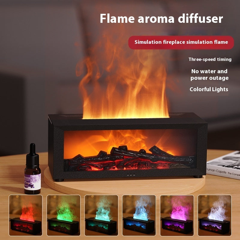 3D Zen Fireplace - Ultrasonic Humidifier with Realistic Flame Effect