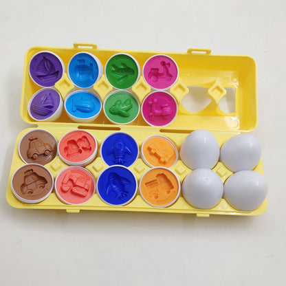 Smart Eggs Match – Set Uova Educative per l'Apprendimento delle Forme