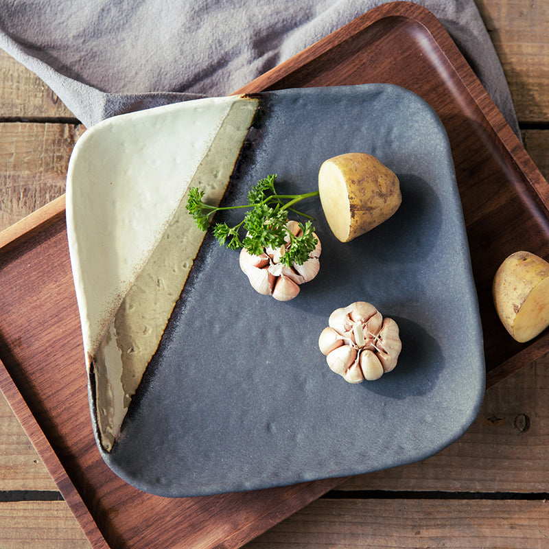 Retro Thick Ceramic – Piatti Spessi Quadrati e Rotondi