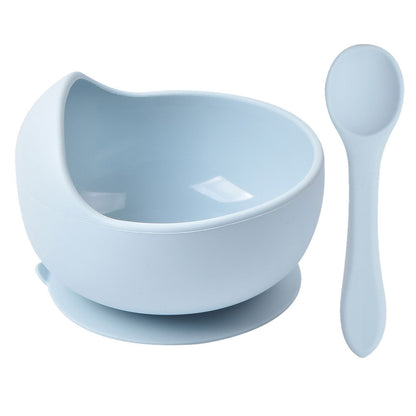 Soft Silicone Baby Set – Piatto e Cucchiaio Coordinati in Silicone