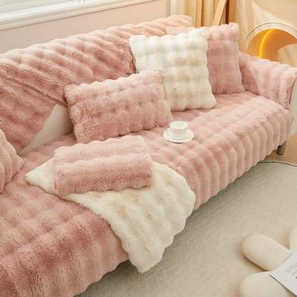 Rabbit Plush Non-Slip – Cuscino da Divano in Eco-Pelliccia Antiscivolo