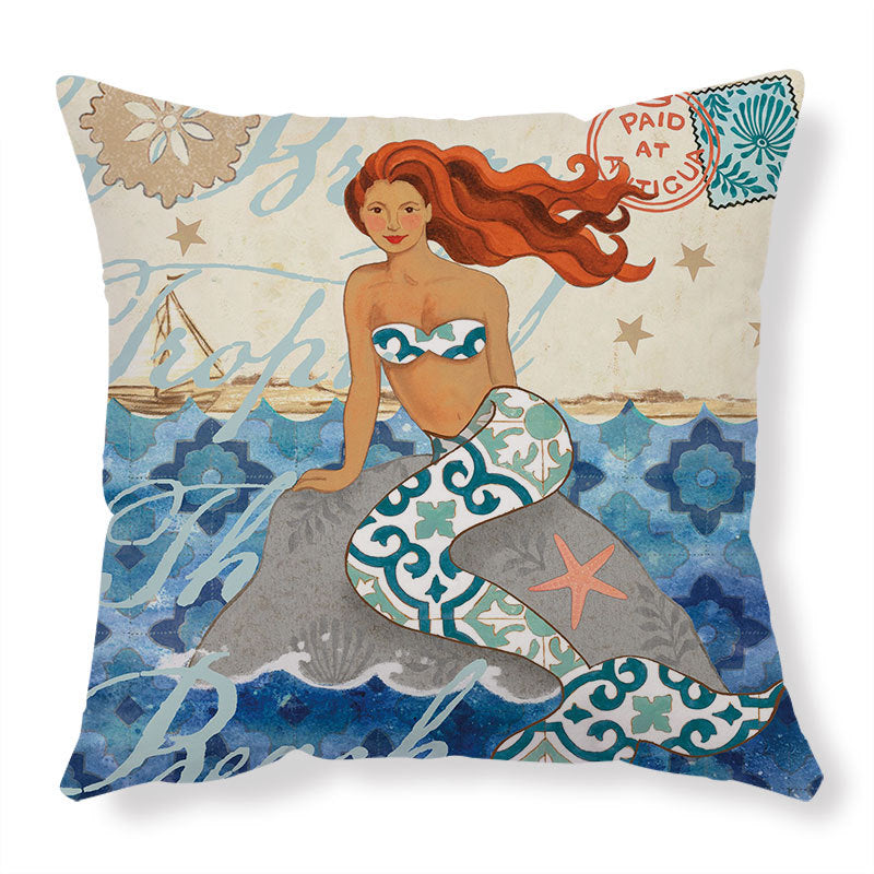 Ocean Turtle Print – Federa Decorativa con Stampa Tartaruga Marina