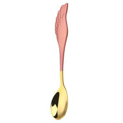 Angel Wings Spoon – Cucchiaino e Forchetta con Ali in Acciaio 304