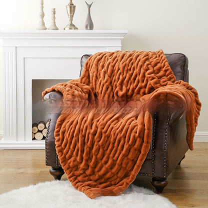 Tie-Dye Rabbit Fur Blanket – Coperta in Pelliccia Sintetica Tie-Dye