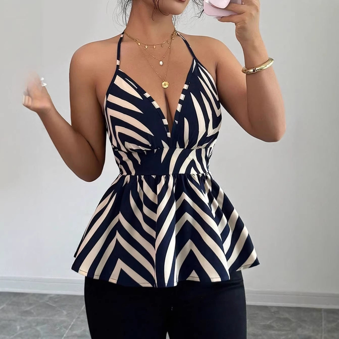 Elegant Halter-Style Backless Top (S-2XL)