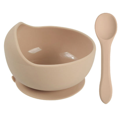 Soft Silicone Baby Set – Piatto e Cucchiaio Coordinati in Silicone