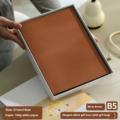 Notebook in Pelle Morbida Motivo Litchi