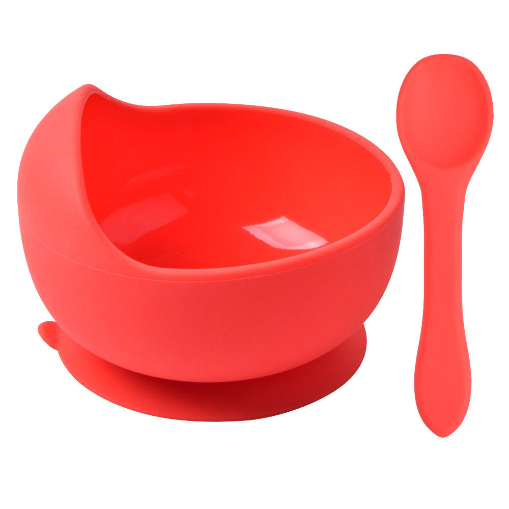 Soft Silicone Baby Set – Piatto e Cucchiaio Coordinati in Silicone