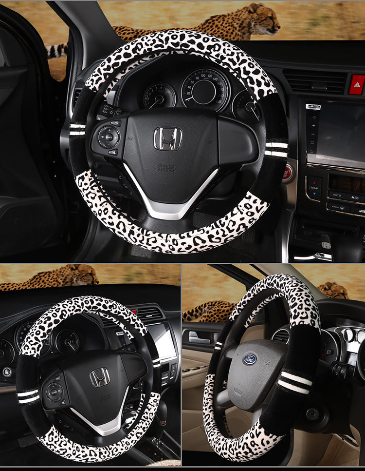Wild-Touch - Coprivolante in Peluche Leopardato