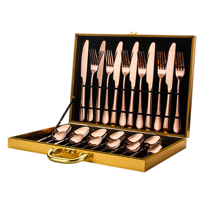 Nile Royal Gold - Set Posate 24 Pezzi con Valigetta Luxury