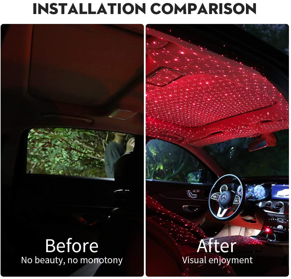 USB Star-Party Light: Atmosfera Auto & Casa
