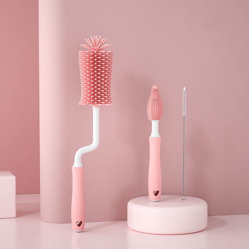 Sparkle Bottle - Set Spazzole in Silicone per Biberon e Cannucce
