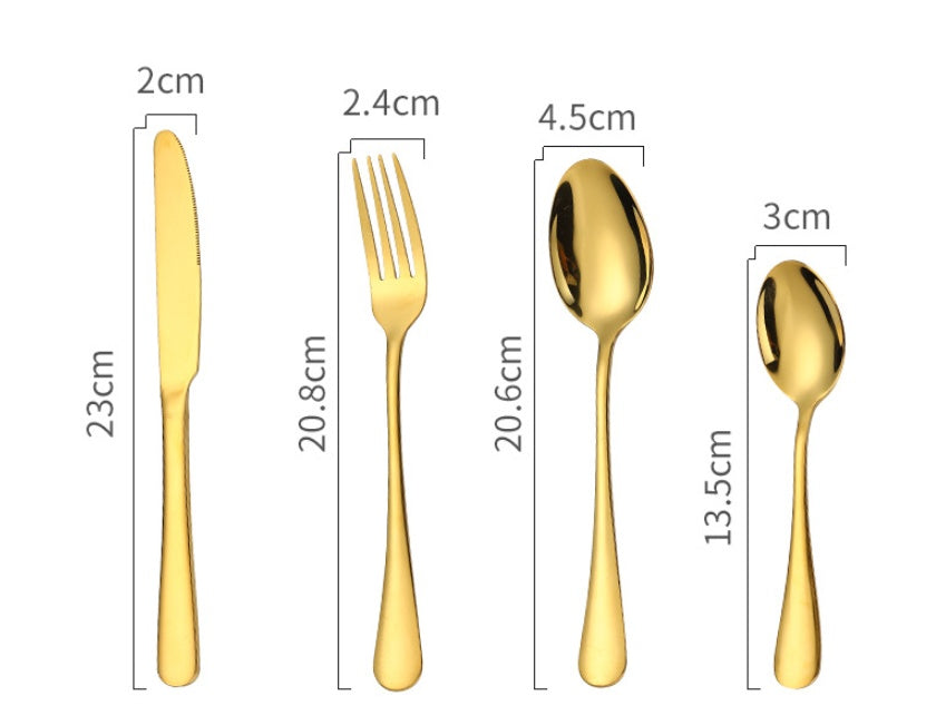 Nile Royal Gold - Set Posate 24 Pezzi con Valigetta Luxury