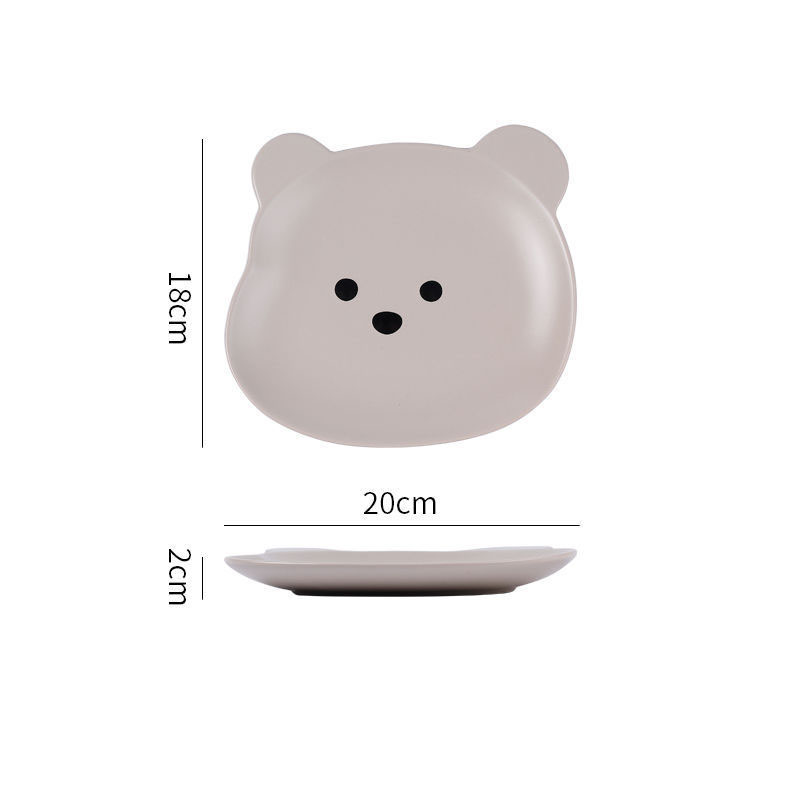Cute Bear Plate – Piatto e Tazza a Forma di Orsetto Cartoon