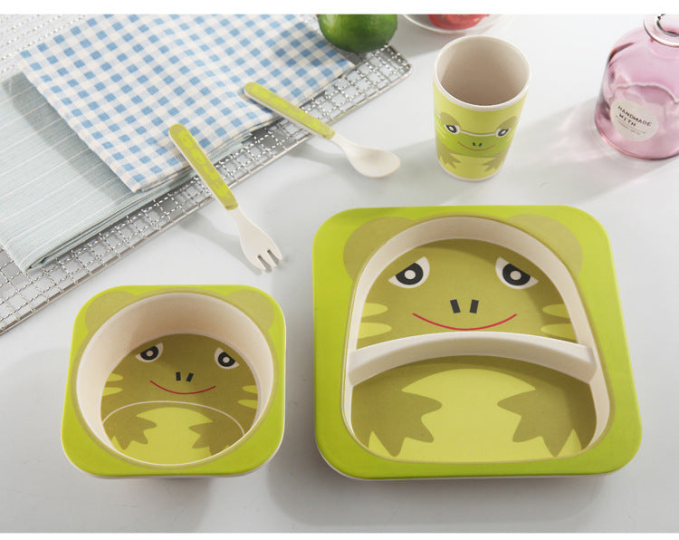 Eco-Bambù Kids Set – Set pappa 5 pezzi in fibra di bambù