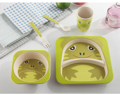 Eco-Bambù Kids Set – Set pappa 5 pezzi in fibra di bambù