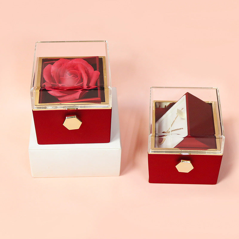 Gift Box with Jewel embellished with an eternal rose