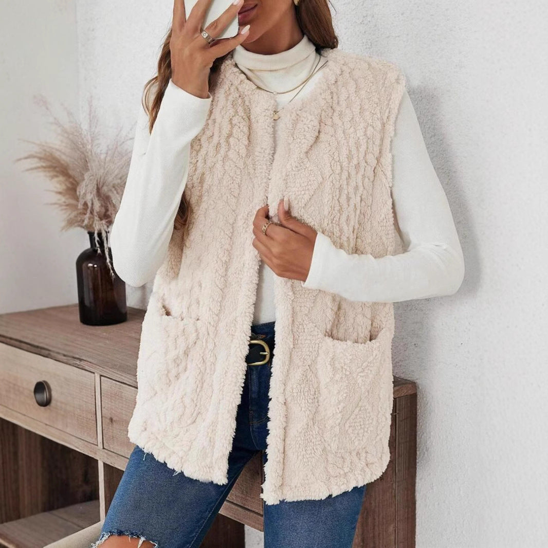 Cardigan Casual con Tasche Morbide (S-XL)