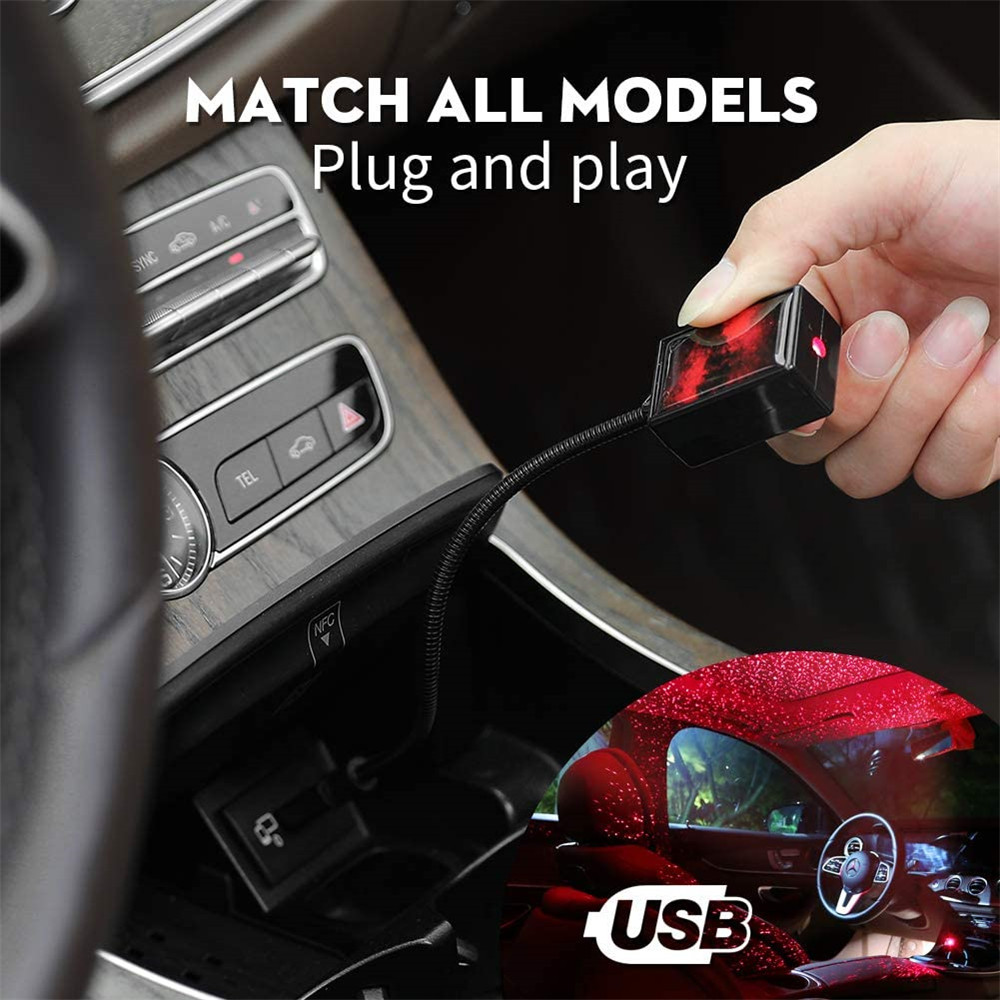 USB Star-Party Light: Atmosfera Auto & Casa