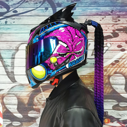 Casco Integrale "Street-Braids" con Treccine (S-2XL)
