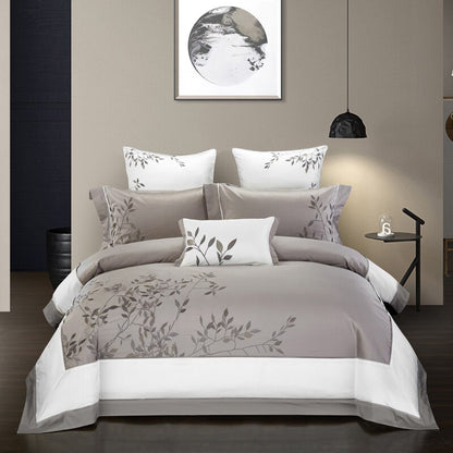 Set 4 Pezzi in Cotone Ricamato Premium
