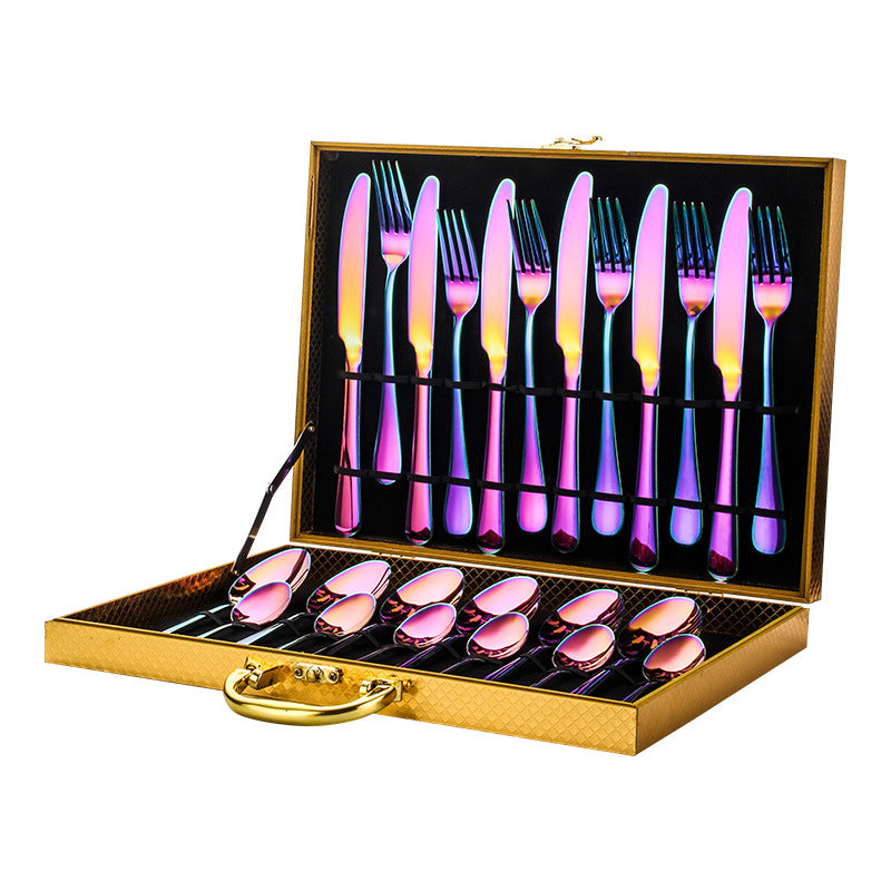 Nile Royal Gold - Set Posate 24 Pezzi con Valigetta Luxury