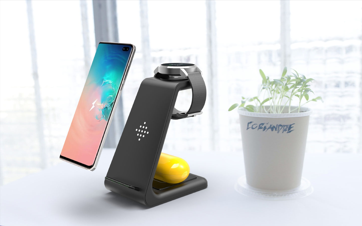 Slim-Stand 3-in-1: Caricatore Wireless Verticale