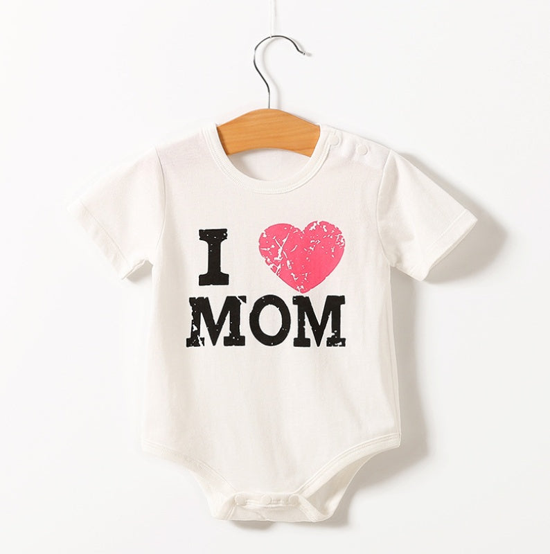 Mummy & Daddy – Body Triangolare I Love Mom/Dad (1-3 mesi, 6-9 mesi, 9-12 mesi, 12-18 mesi)